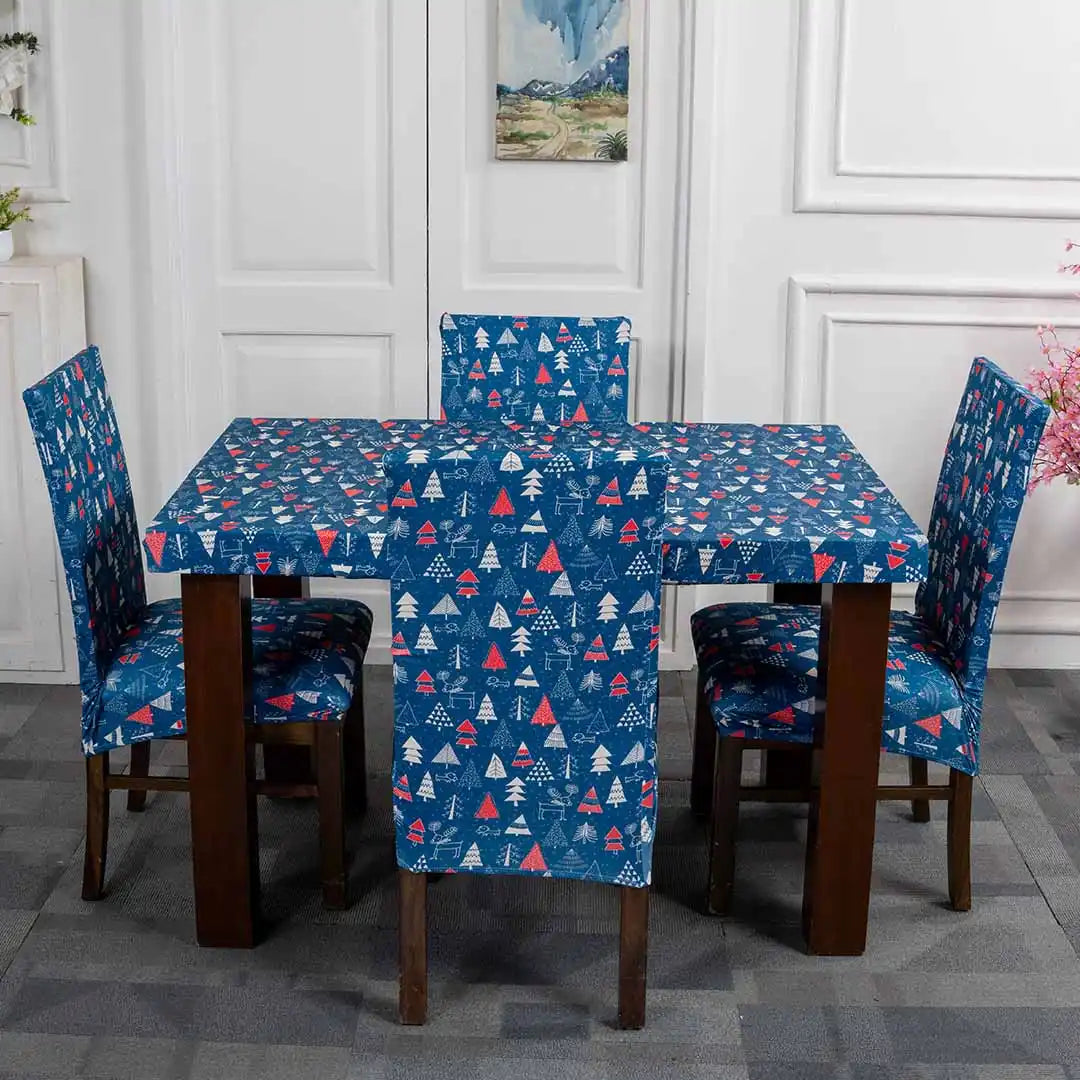 Christmas snow Elastic Chair And Table Cover