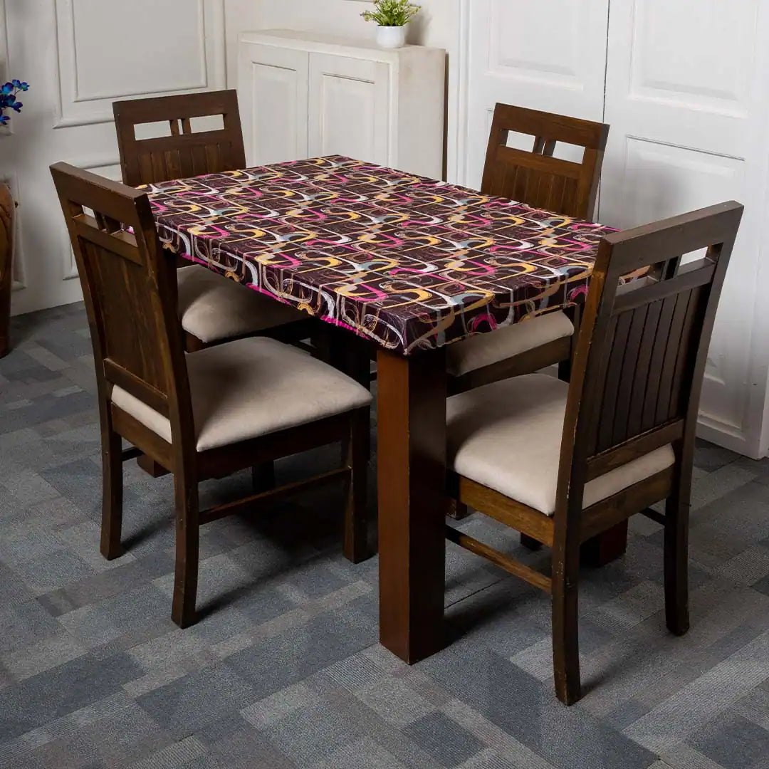 Colorful Maze Elastic Table Cover