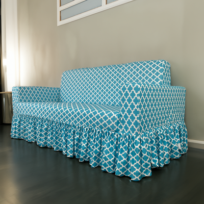 Blue Diamond Elastic Printed frills covers