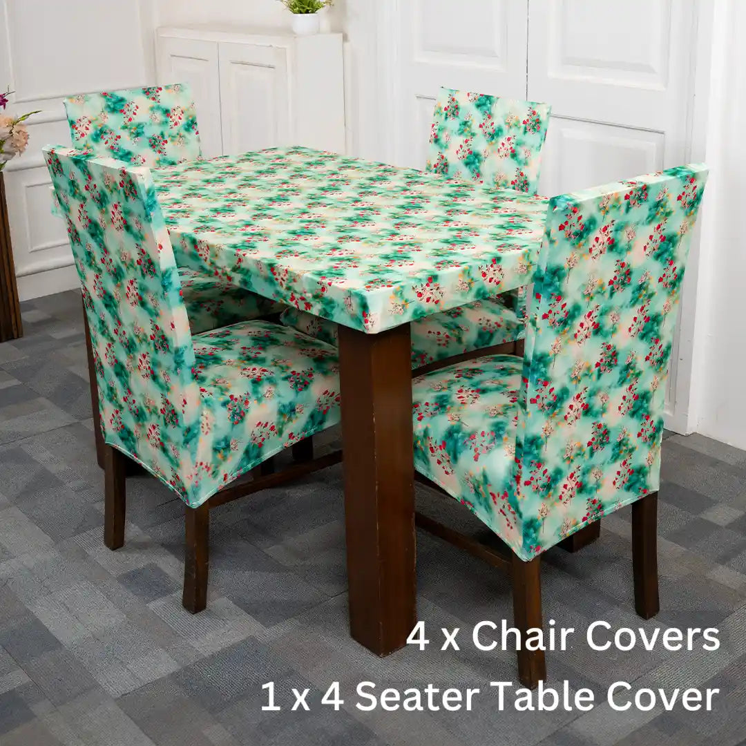 Green Tulip Elastic Chair And Table Cover