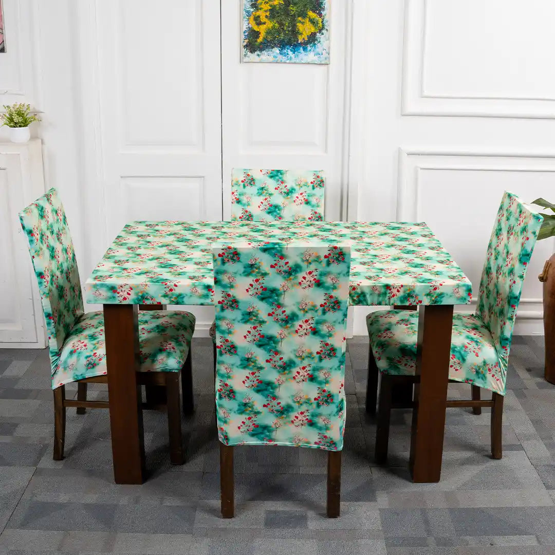 Green Tulip Elastic Chair And Table Covers