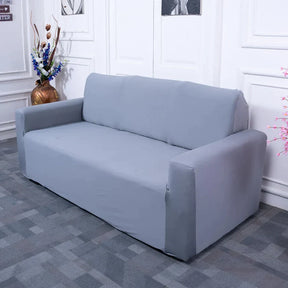 Grey Solid Elastic Sofa Slipcovers