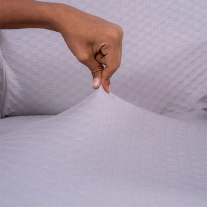 grey weave stretchable sofa covers