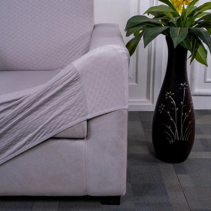 grey weave elastic sofa cover