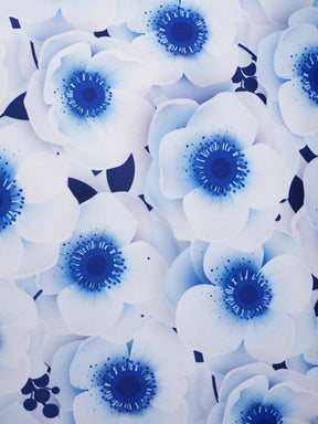 3D Blue Flower Elastic design Chair Slip Covers