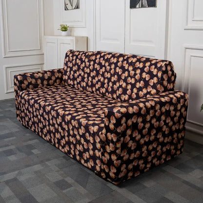 Metalic Leaves Elastic Sofa Cover Set