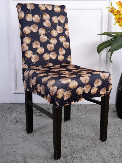 Metalic Leaves Magic Universal Dining Chair Covers