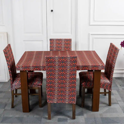 DivineTrendz Exclusive - Linen Print Table Chair Cover