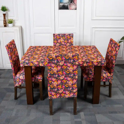 Paisley Pattern Elastic Chair And Table Covers