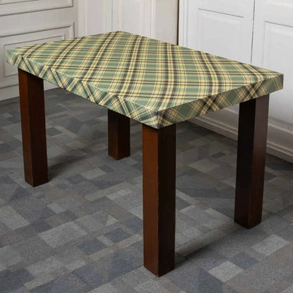 Plaid Pattern Elastic Table Covers