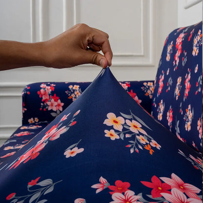 Purple Flower Stretchable Sofa Slipcovers