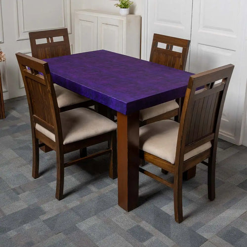 Purple Velvet Elastic Table Cover