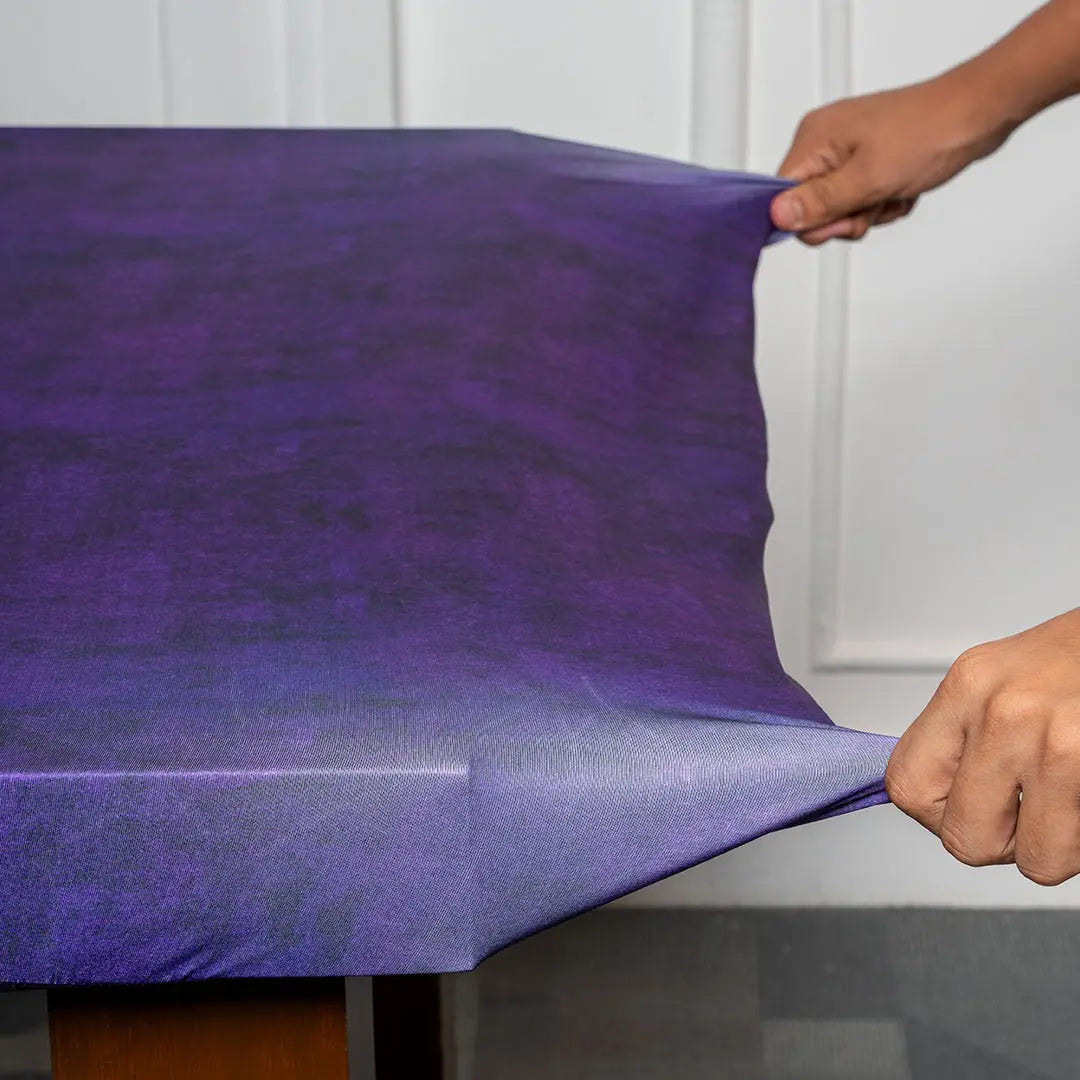 Purple Velvet Stretchy Table Cover