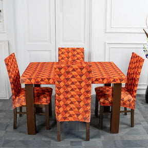3d pyramind premium elastic dining table cover 