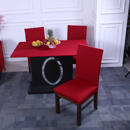 exclusive - red solid elastic chair,table covers