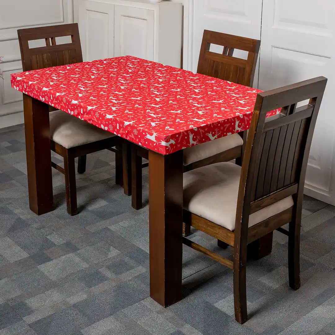 Reindeer Print Elastic Table Cover Sets