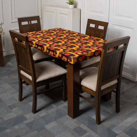 DivineTrendz Exclusive - Retro Flowers Elastic Table Cover