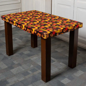 DivineTrendz Exclusive - Retro Flowers Elastic Table Cover