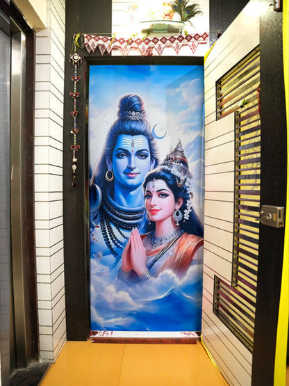 Lord Shiv Parvati Door Covers