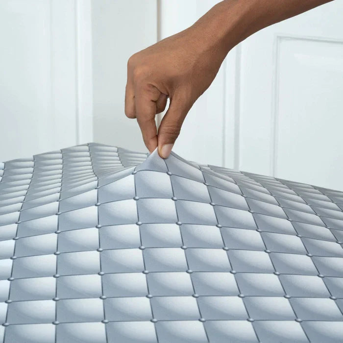 Silver Capitone Stretchable Table Cover