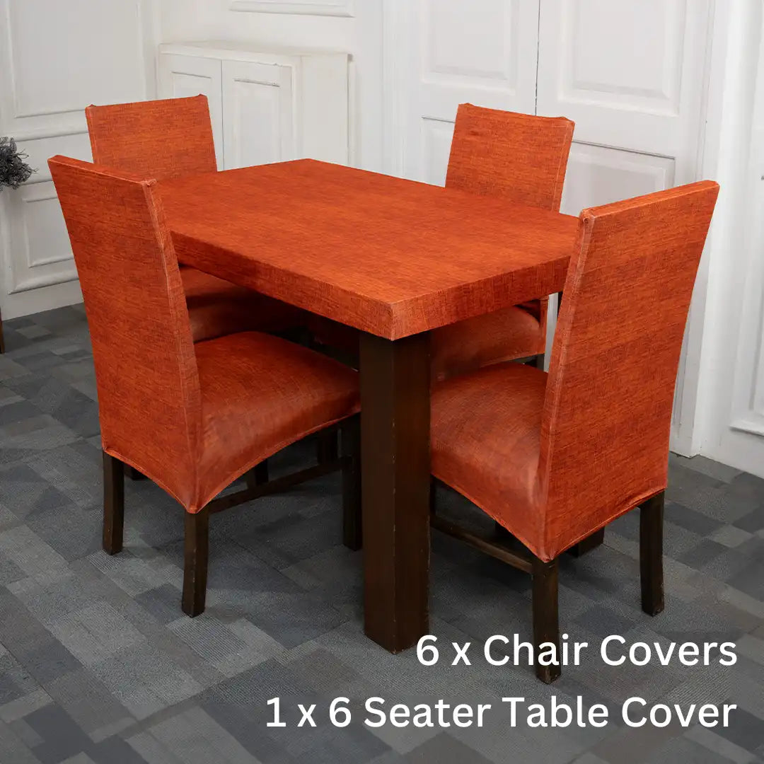  Sunset juth Elastic Six Seater Chair And Table Cover