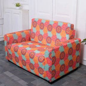 Multi-Coloured Vintage Motifs Elastic Sofa Slipcovers