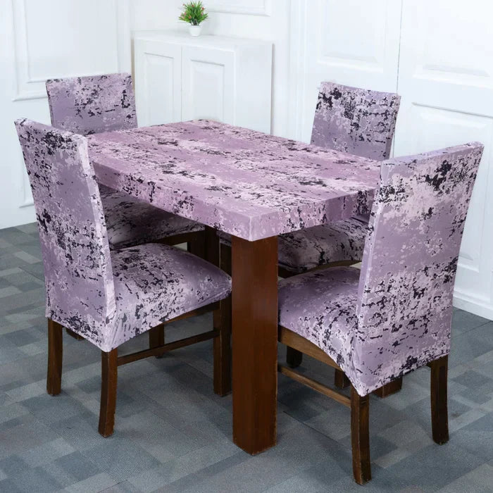 DivineTrendz Exclusive - Wine Tie Dye Elastic Chair & Table Covers