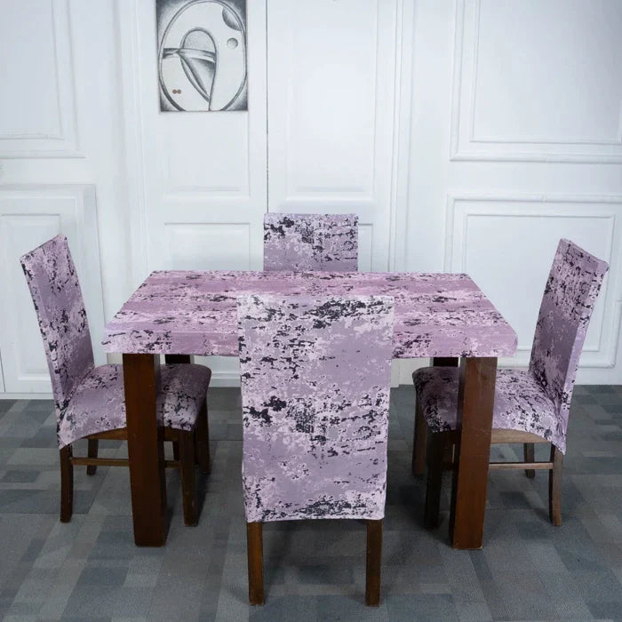 DivineTrendz Exclusive - Wine Tie Dye Elastic Chair & Table Covers