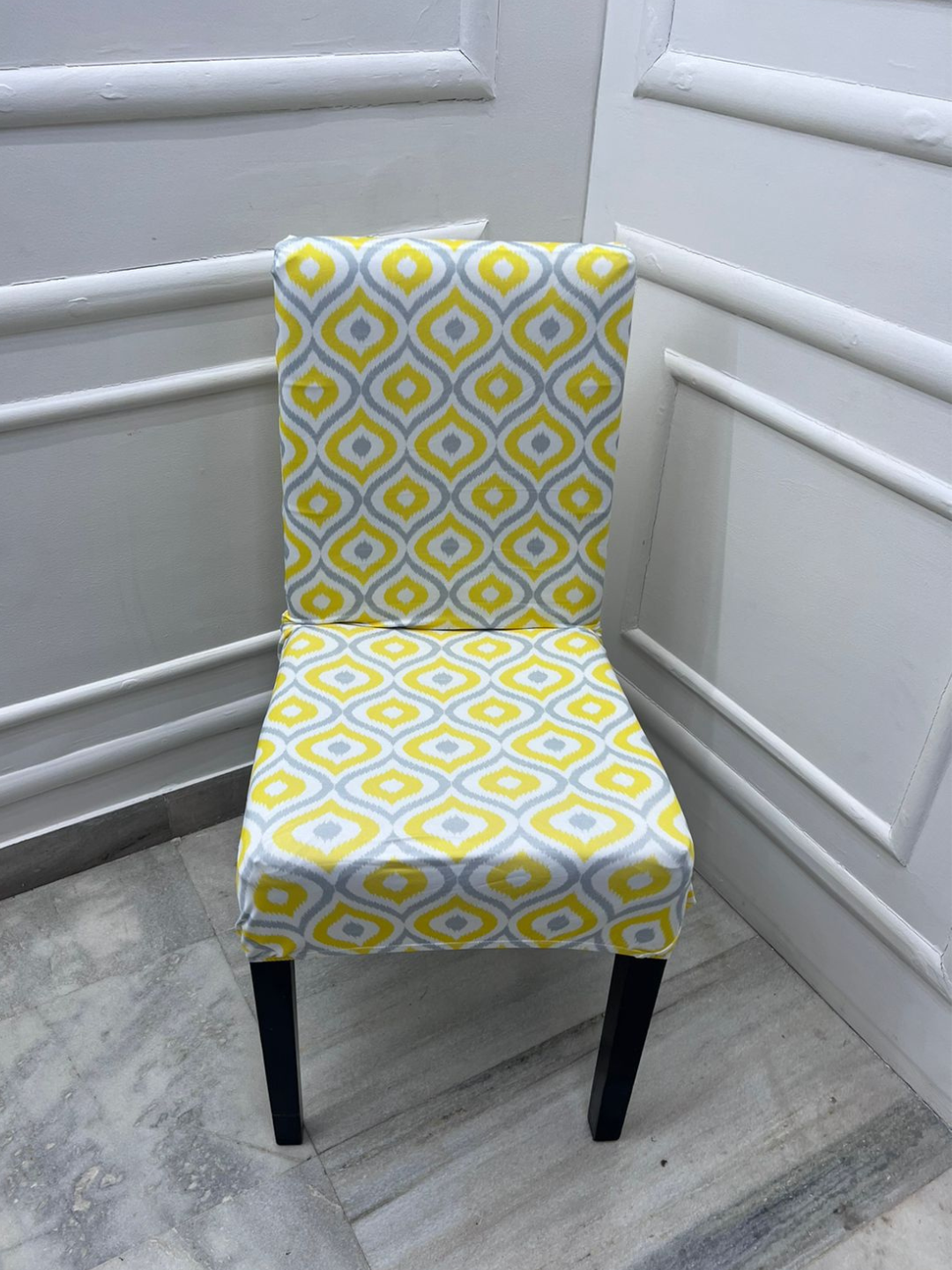 Ikat Diamond Elastic Chair Covers